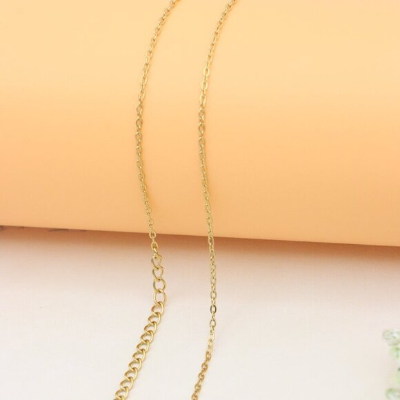 Elegant Yellow Gold Plated Necklace with Round Disc Charms, XPNL0385 - Picture 10 of 12